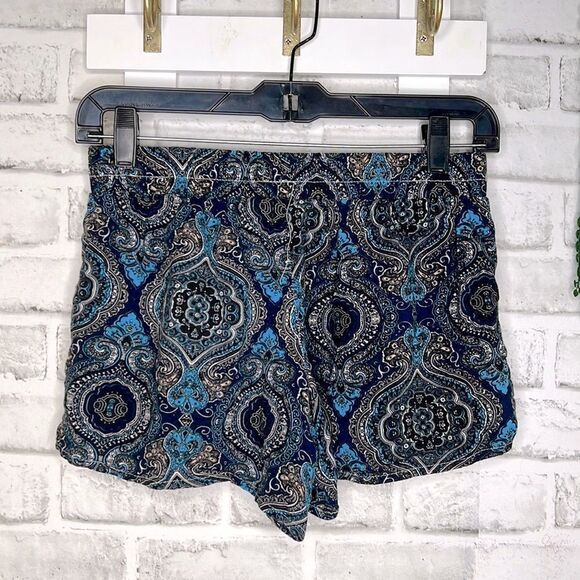 Raya Sun Paisley Patterned Ultra Soft Lounge Shorts Size Small Boho Hippie - Picture 1 of 4